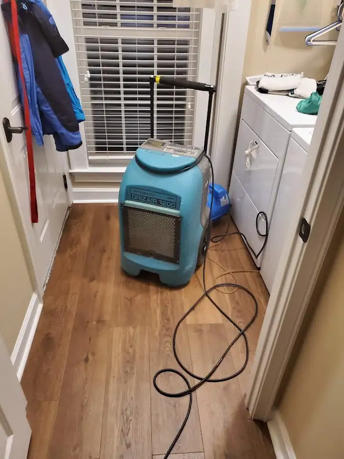 Commercial dehumidifier deployed for Flood Damage Cleanup in Carlinville